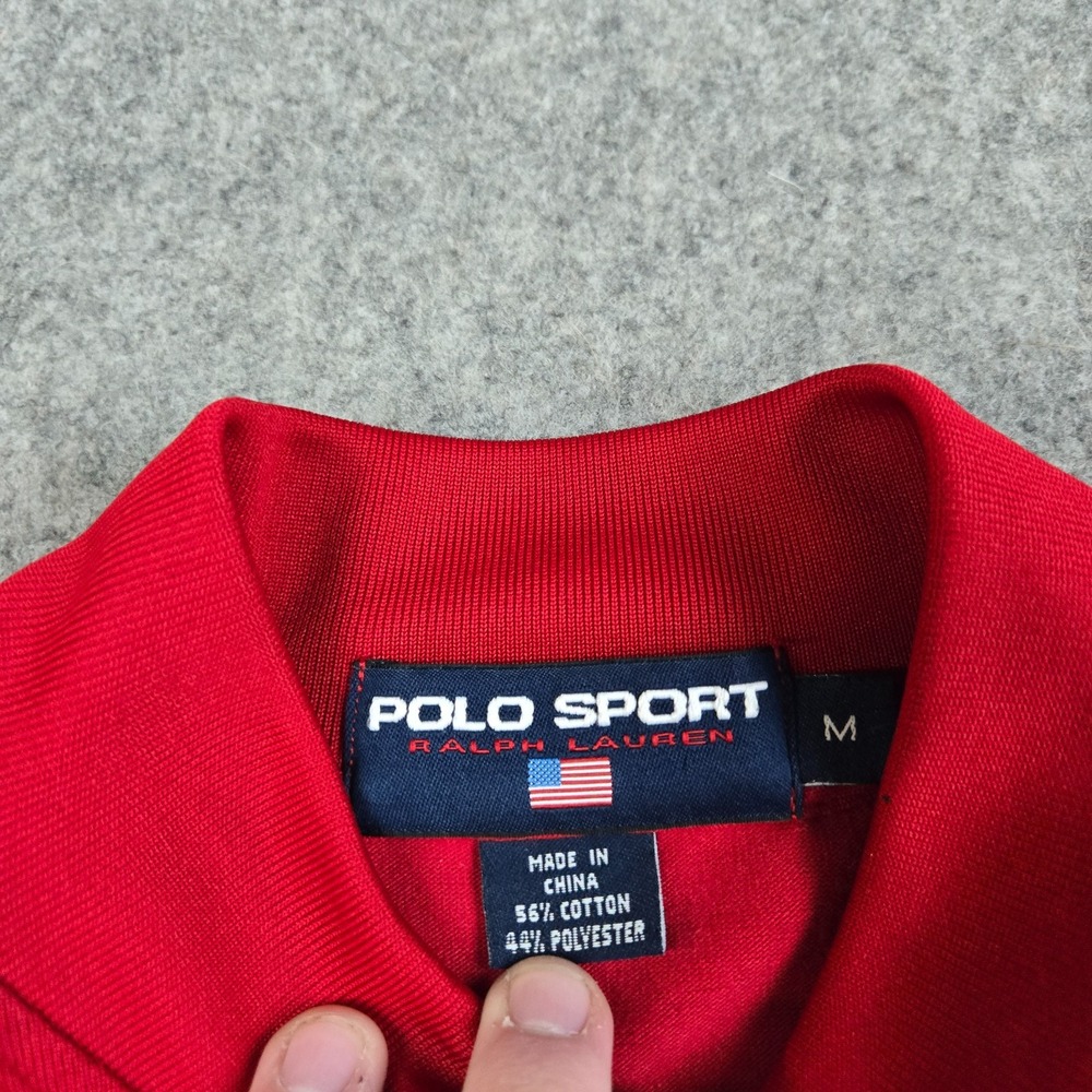 VTG 90s Polo Sport Ralph Lauren Jacket Mens M‎ Snap Button Varsity Track Bomber - Picture 5 of 9